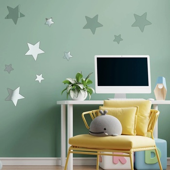 Image 1 of Art Gift Decor Огледален стикер за стена Звездно отражение