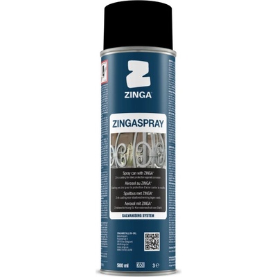 ZINGA Zingaspray - antikorózny náter so zinkom v spreji - kovovo šedá - 500 ml