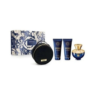 Versace Dylan Blue Подаръчен комплект за жени Размер EDP 100 ml + 100 ml душ гел + 100 ml лосион за тяло + несесер