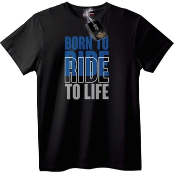 NOONEBRAND Тениска Роден да яздя живота - 5XL, White