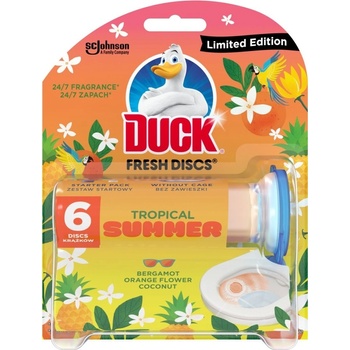 Duck Fresh Discs Tropical Summer Toaletný gél pre hygienickú čistotu a sviežosť vašej toalety 36 ml