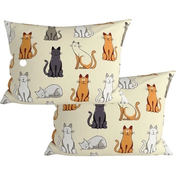 Textilomanie COLORED CATS BLEND krémová 2ks 50 x 70 cm