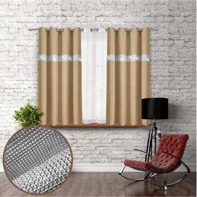 Mondo Italia Záves na kruhoch so zirkónmi 140x160 cm béžový Béžová 140x160 cm