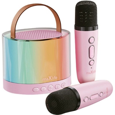 Maxlife MXKS 200 Bluetooth karaoke sada ružová