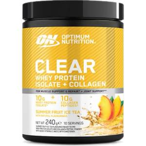 Optimum Nutrition Clear Whey Protein Isolate + Collagen [240 грама] Малина с Ябълка
