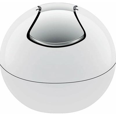 Spirella mini výklopný odpadkový koš Bowl, bílý, plast, 1 l