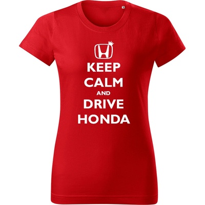 Tričko Keep calm and drive Honda dámske tričko Tmavosivá