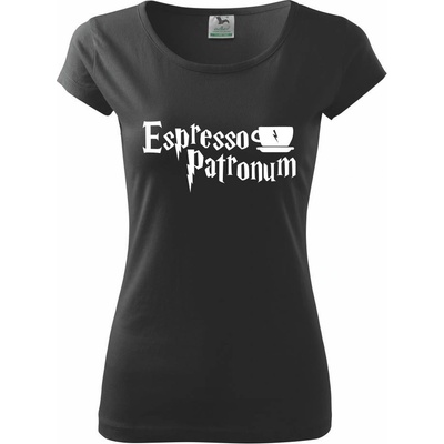 Harry Espresso Patronum Pure dámske tričko Čierna