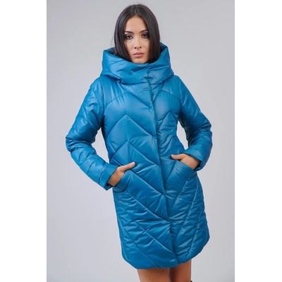 Radek's collection Дамско синьо дълго зимно яке тип шуба 22203-504