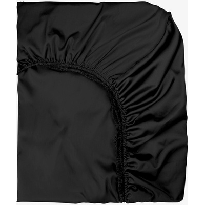 Dilios Чаршаф с ластик ЧЕРНО, 100% Памучен сатен, 200/200/25 см