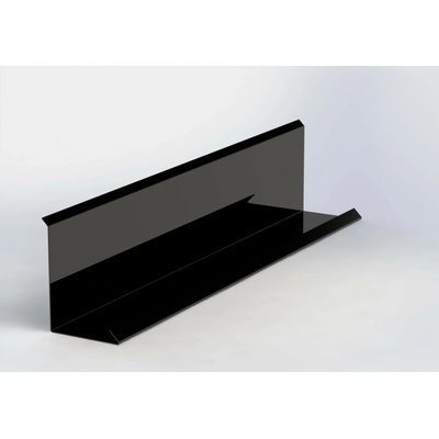 Lemování zdí klasik r.š.333mm pozinkované Lakované RAL 9005 černá s folií dl.2m