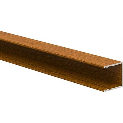 Hliníkový U profil 25x25x2mm, dřevodekor se strukturou, dekor SOLANSA (Zlatý dub) (AL-FS-A-25x25-SOL-DS-3)