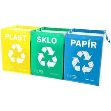 Sixtol Tašky na tříděný odpad Sort Easy 3 x 36 l