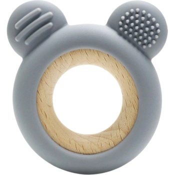 Lorelli Силиконова гризалка с бук Lorelli Premium - Мече, Grey (10210910003)