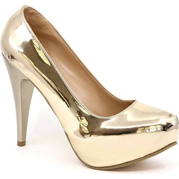 Moda Trend Дамски обувки с ток 2440 - Златисти 296047 (296047_Златист)