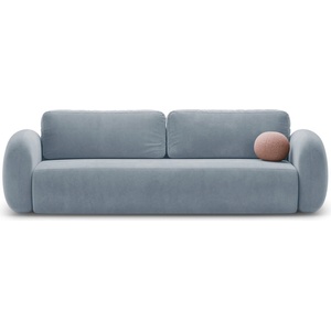 Cosmopolitan Design Сиво-син кадифен сгъваем/с място за съхранение диван 262 cm Tonale - Cosmopolitan Design (COS_3SF_121_F1_TONALE4)