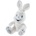 HEUNEC Плюшена играчка Бяло зайче, 23 см (813274-3)