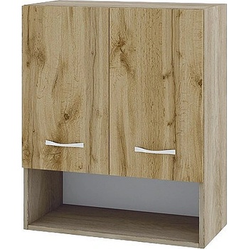 ИРИМ Горен шкаф с две врати и ниша Сити АРДД-7 дъб сонома арвен / дъб дакота 60 см