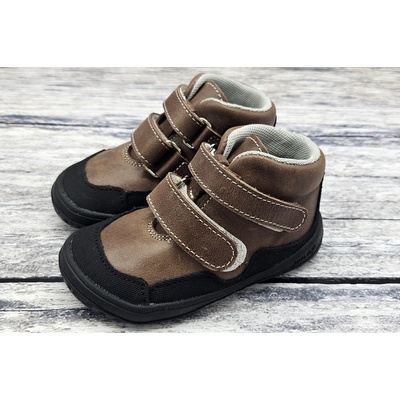 Jonap celoroční boty Bella hladká kůže s okopem tmavě hnědá