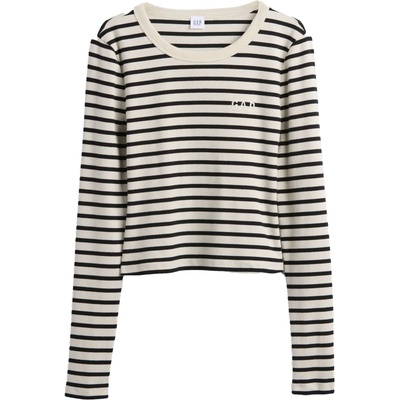 GAP Dámske crop tričko V JPN LS RIB TEE biela