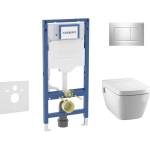 Geberit Duofix - Комплект за монтаж пред стена, тоалетна TECEone и седалка със система „softclose, бутон Sigma20, лъскав хром/мат хром SANI11CT1105 (SANI11CT1105)