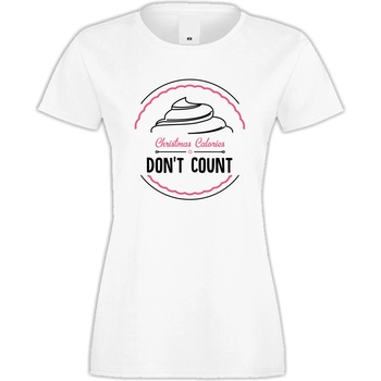 Image 1 of Дамска бяла тениска Christmas calories
