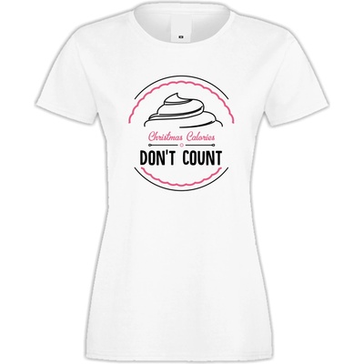 Дамска бяла тениска Christmas calories
