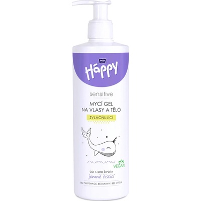 Bella Baby Happy dětský mycí gel na vlasy a tělo, 400 ml