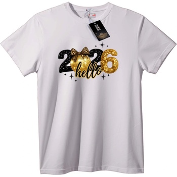 NOONEBRAND Тениска Здравей 2026 Диско - L, White