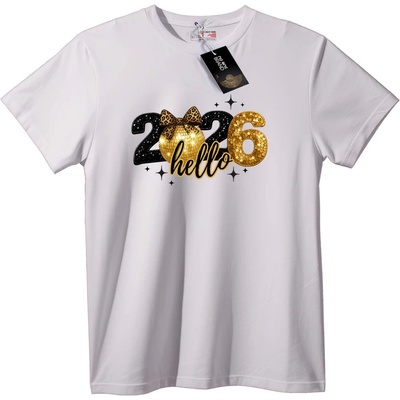 NOONEBRAND Тениска Здравей 2026 Диско - L, White