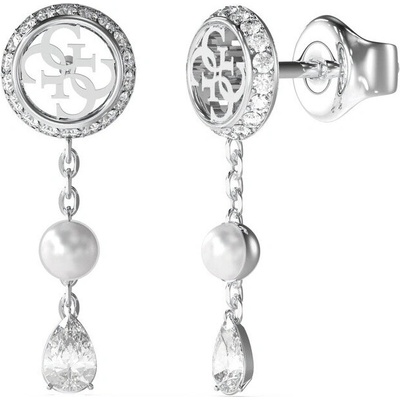 Guess Visiace náušnice s perličkou a zirkónmi Tiny Pearly JUBE05521JWRHT/U