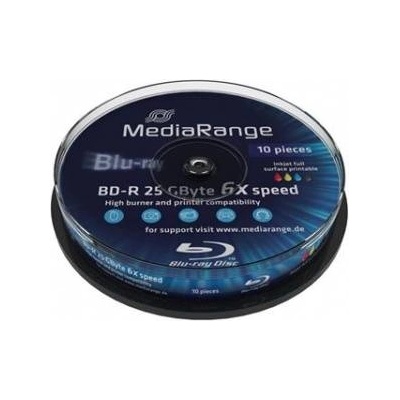 MediaRange BD-R 25GB, 6x, 10 бр. в шпиндел