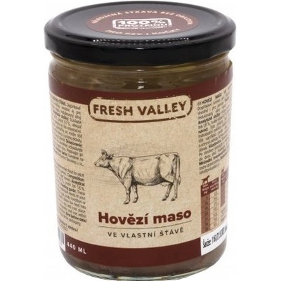 Fresh Valley hovězí maso ve vlastní šťávě 440 ml – Zboží Mobilmania