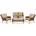 Garden Point Градински мебели Bilbao Coffee 4 Garden Point кафяво (GAP325-2)