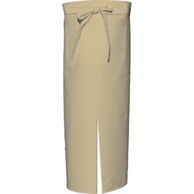 Link Kitchen Wear Bistro a barová zástěra do pasu s kapsou a rozparkem pro dynamickou práci Khaki 100 x 100 cm X962T