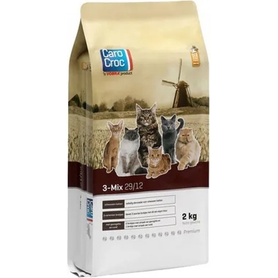 Vobra Carocroc cat 3-mix - храна за пораснали котки, от всички породи, с ПИЛЕ, РИБА и ДИВЕЧ, Холандия - 7 кг