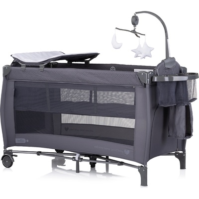 KOSI Детска преносима кошара Бела антрацит (kosib0254an)