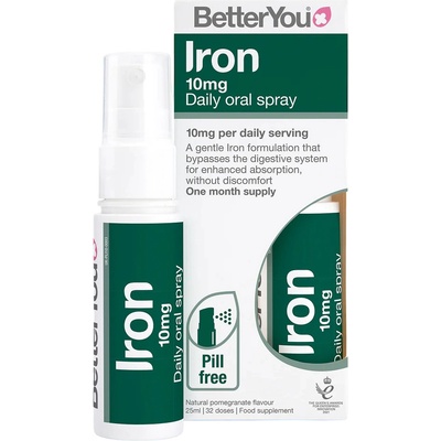BetterYou Iron 10 Daily Oral Spray, Železo, Orální sprej, 25 ml – Zboží Dáma