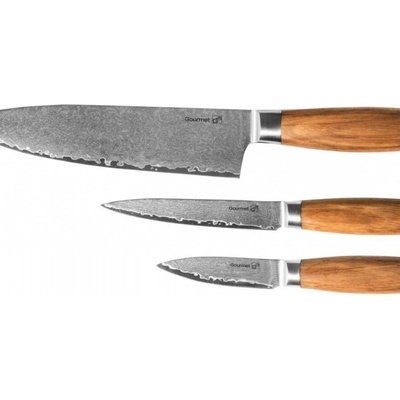 G21 Gourmet Damascus small box 3 ks rukojeť zebrawood