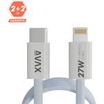 AVAX CB611LB MAGNETY 27W 1m USB-C - Lightning кабел за данни и зареждане (AVAX CB611LB)