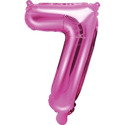 PARTYDECO Foliová číslice 7 růžová 35cm 553737