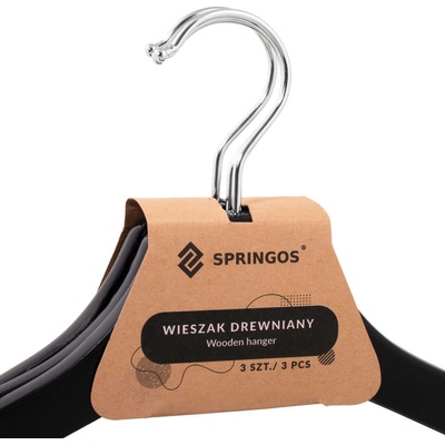 Springos Urban 43 cm dřevěné černé 3 ks