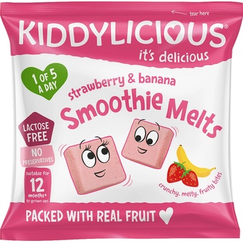 Kiddylicious ovocné polštářky z jahod a banánu 6 g
