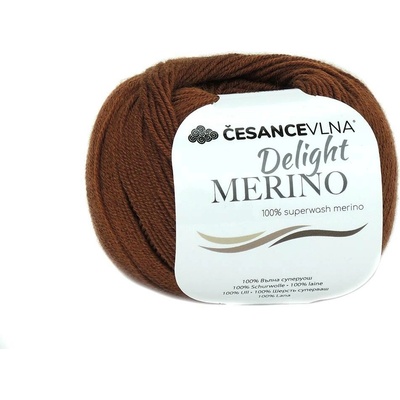 100% Merino příze - Delight hnědá