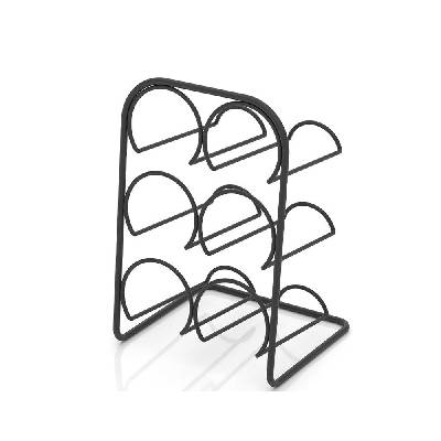 Поставка за вино tekno tel tr mg 026b, 6 бутилки, 22х33х20 см, Матово черно (9999150126)