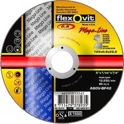 Flexovit Megaline Kotouč 125 x 0,8 mm A-1500