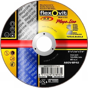 Flexovit Megaline Kotouč 125 x 0,8 mm A-1500