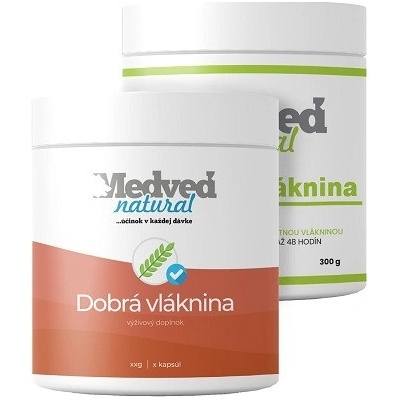 Medveď natural Dobrá vláknina 300 g a Akáciová vláknina 300 g