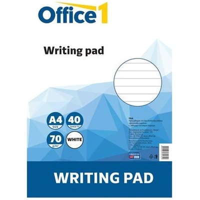 Office1 Пад, a4, широки редове, бели листове, мека корица, 40 листа (991-оп.10)