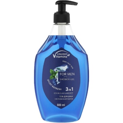 Energy Of Vitamins Men pánsky sprchový gél 3v1 šport refresh 800 ml